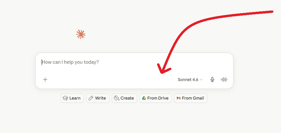 Claude chat interface showing where to paste agent instructions